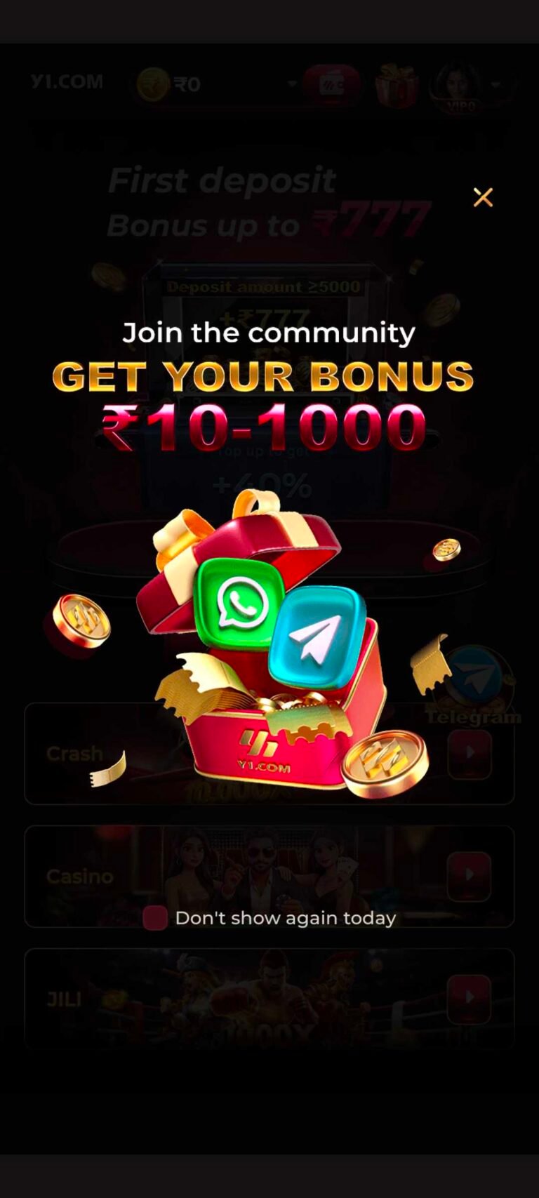 y1 game bonus